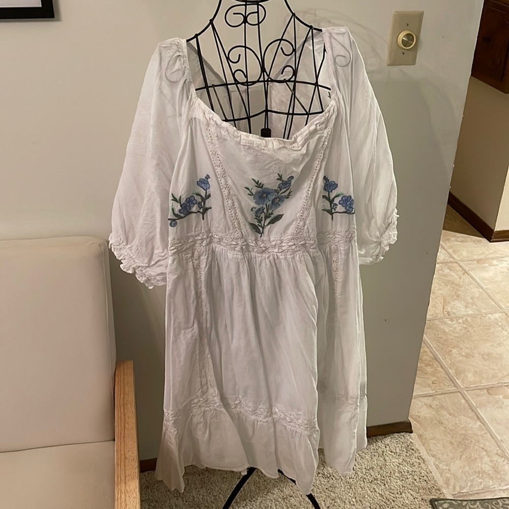 White Peasant Dress